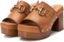 Carmela Elegant Heeled Mules Brown Dames - Thumbnail 7