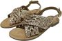 Carmela Gevlochten leren lage sandalen met band Yellow Dames - Thumbnail 2