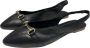 Carmela Leren Ballerina Schoenen met Accessoire Black Dames - Thumbnail 2