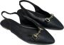 Carmela Leren Ballerina Schoenen met Accessoire Black Dames - Thumbnail 3