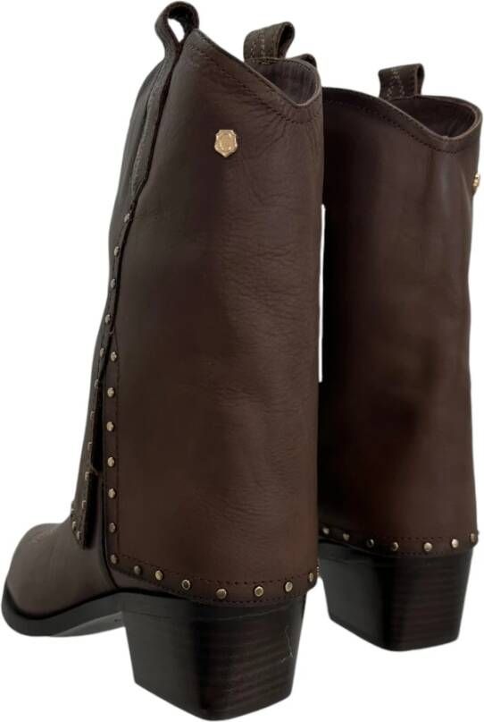 Carmela Leren Westernlaarzen en enkellaarsjes Brown Dames