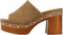 Carmela Stijlvolle Heeled Mules Sandaal Brown Dames - Thumbnail 4