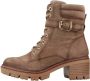 Carmela Stijlvolle Lace-up Laarzen met Gesp Beige Dames - Thumbnail 4