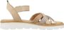 Carmela Stijlvolle Platte Sandalen Beige Dames - Thumbnail 6
