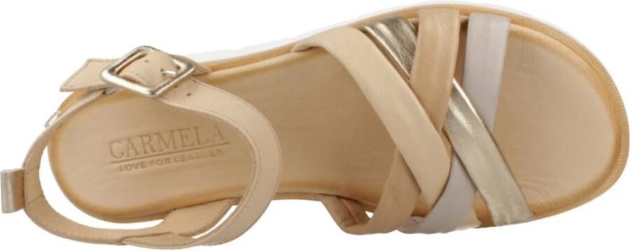 Carmela Stijlvolle Platte Sandalen Beige Dames