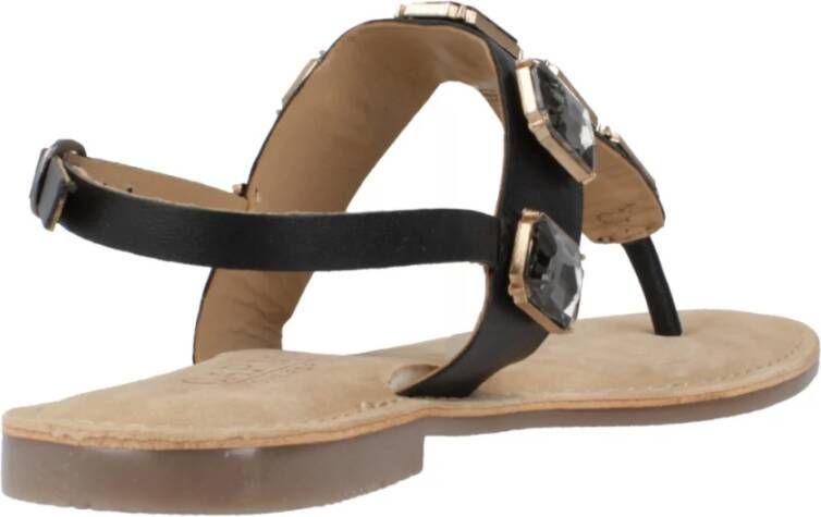 Carmela Stijlvolle Platte Sandalen Black Dames