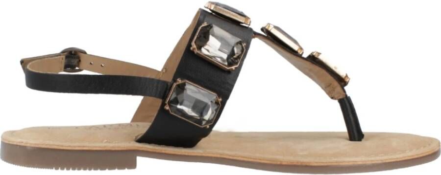 Carmela Stijlvolle Platte Sandalen Black Dames
