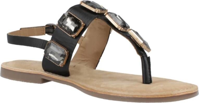 Carmela Stijlvolle Platte Sandalen Black Dames