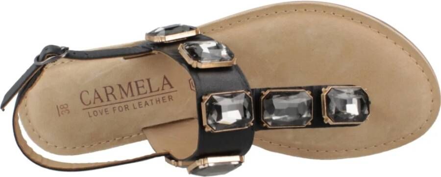 Carmela Stijlvolle Platte Sandalen Black Dames