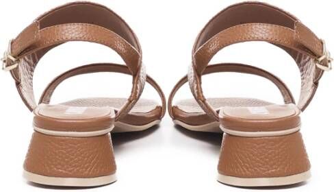 Carmens Bruin Leren Enkelband Sandalen Brown Dames