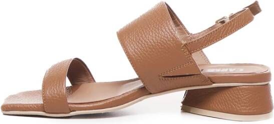 Carmens Bruin Leren Enkelband Sandalen Brown Dames