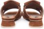 Carmens Bruine Suède Slipper met Gouden Details Brown Dames - Thumbnail 3