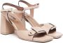 Carmens Nude Leren Sandalen met Vierkante Neus Pink Dames - Thumbnail 2