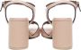 Carmens Nude Leren Sandalen met Vierkante Neus Pink Dames - Thumbnail 3