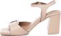 Carmens Nude Leren Sandalen met Vierkante Neus Pink Dames - Thumbnail 4