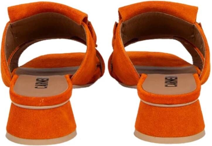 Carmens Oranje Suède Franje Loafers Orange Dames