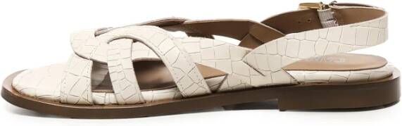 Carmens Witte platte schoenen