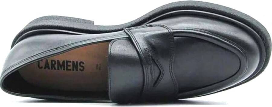 Carmens Zwarte Clam Loafers