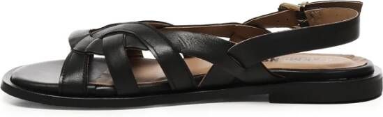 Carmens Zwarte platte schoenen voor vrouwen