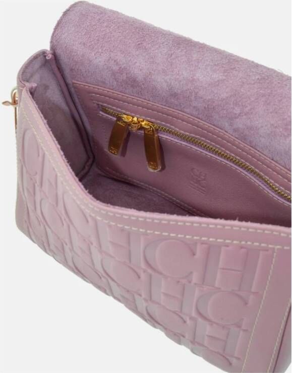 Carolina Herrera Afgesloten Crossbody Tas in Roze