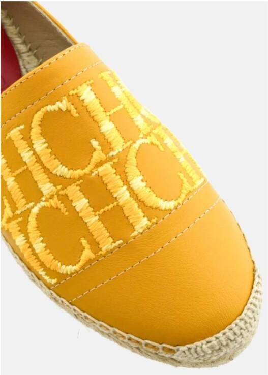Carolina Herrera Geborduurde leren espadrilles