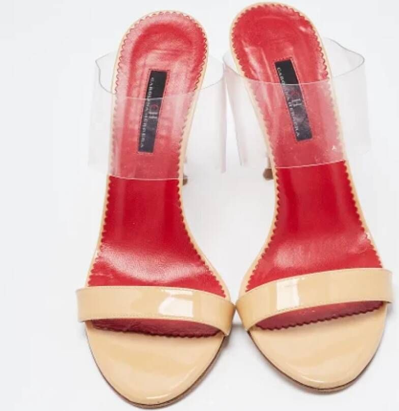 Carolina Herrera Pre-owned Fabric sandals Beige Dames