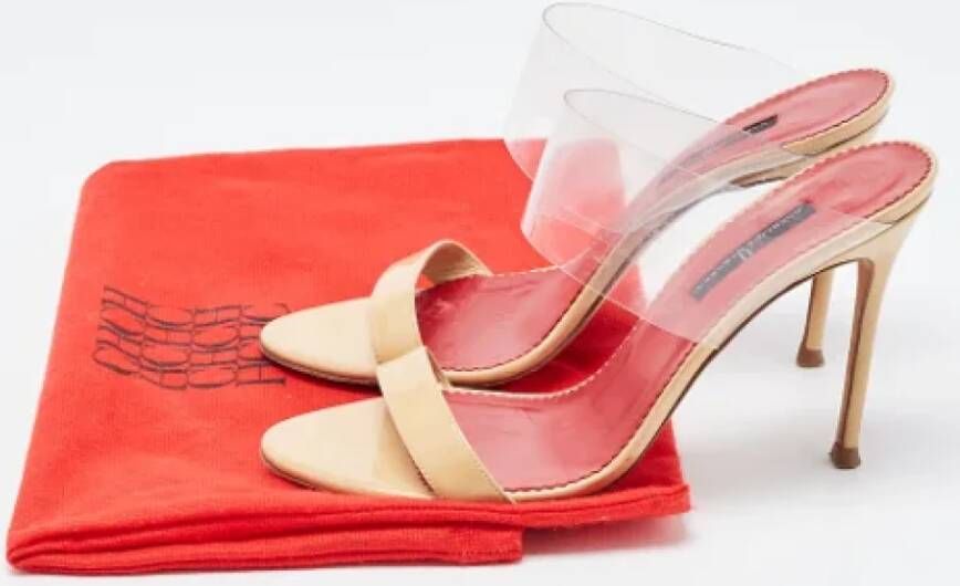 Carolina Herrera Pre-owned Fabric sandals Beige Dames