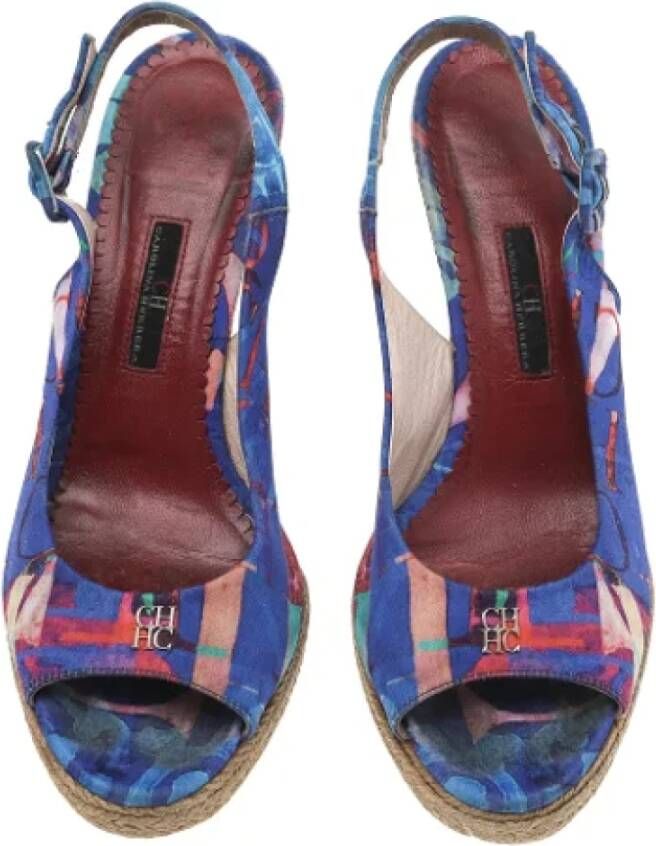 Carolina Herrera Pre-owned Fabric sandals Blue Dames