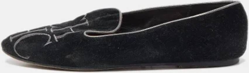 Carolina Herrera Pre-owned Suede flats Black Dames