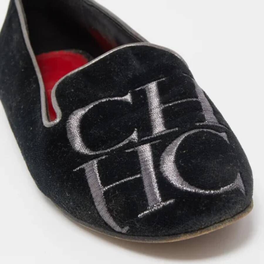 Carolina Herrera Pre-owned Suede flats Black Dames
