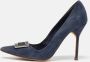 Carolina Herrera Pre-owned Suede heels Blue Dames - Thumbnail 2