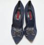 Carolina Herrera Pre-owned Suede heels Blue Dames - Thumbnail 3