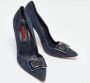 Carolina Herrera Pre-owned Suede heels Blue Dames - Thumbnail 4