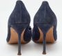 Carolina Herrera Pre-owned Suede heels Blue Dames - Thumbnail 5