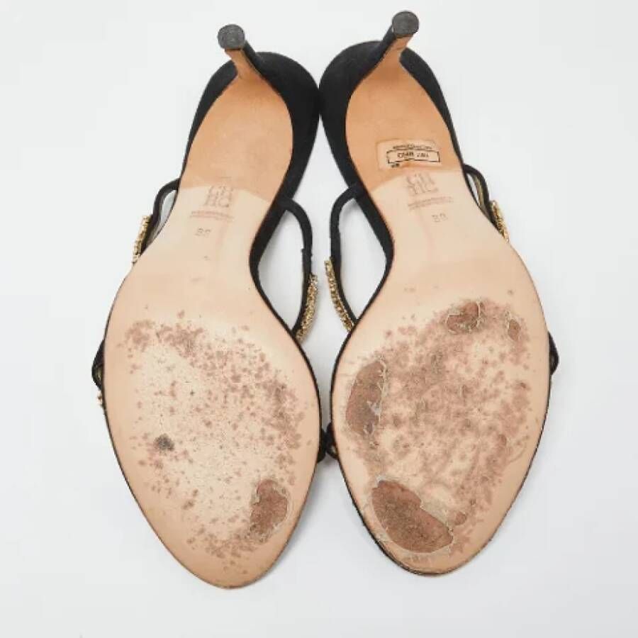 Carolina Herrera Pre-owned Suede sandals Black Dames
