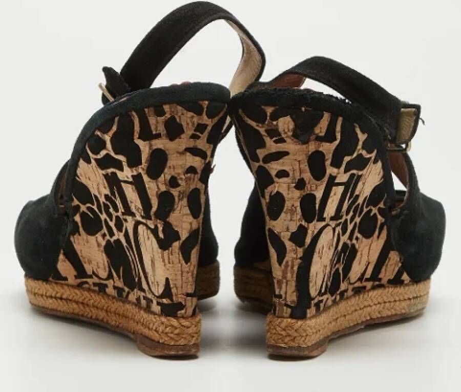 Carolina Herrera Pre-owned Suede sandals Black Dames