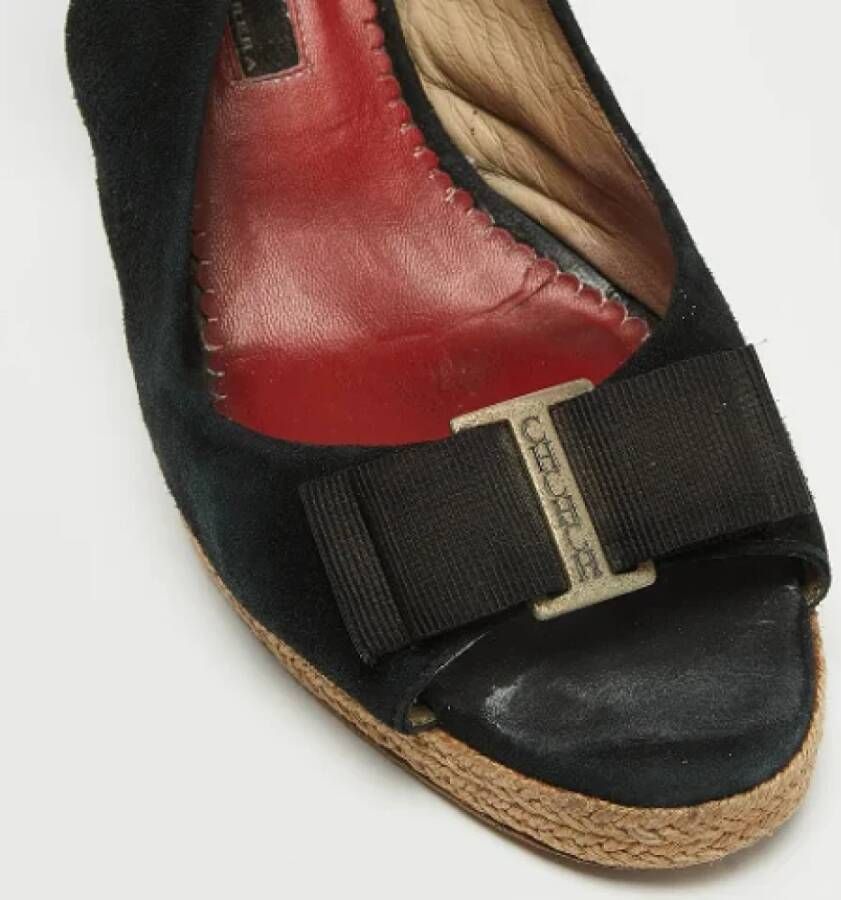 Carolina Herrera Pre-owned Suede sandals Black Dames