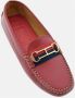 Carolina Herrera Rode Insignia Leren Loafers Red Dames - Thumbnail 5