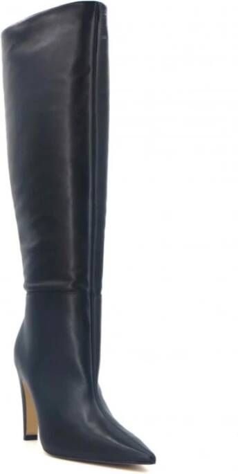 Carrano Leren kniehoge laarzen met 95mm hak Black Dames