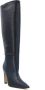 Carrano Leren kniehoge laarzen met 95mm hak Black Dames - Thumbnail 2