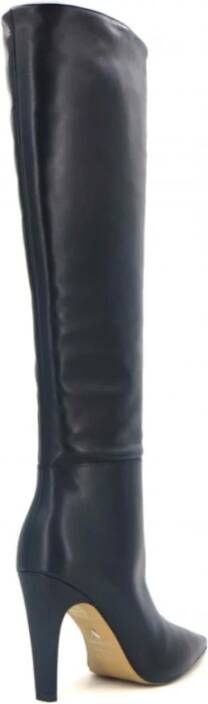 Carrano Leren kniehoge laarzen met 95mm hak Black Dames