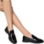 Carrano Zwarte leren logo platte schoenen Black Dames - Thumbnail 4