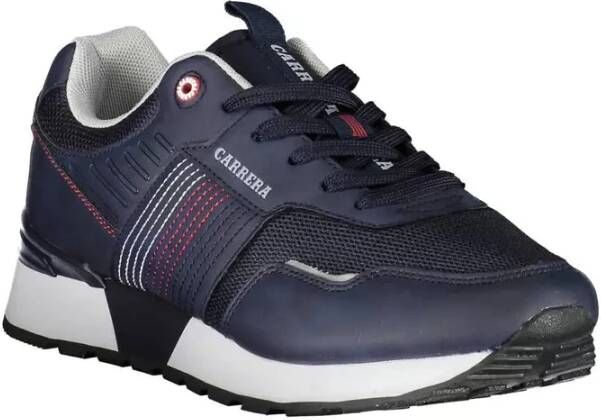 Carrera Blauwe Polyester Sneaker met Veters en Logo Blue Heren