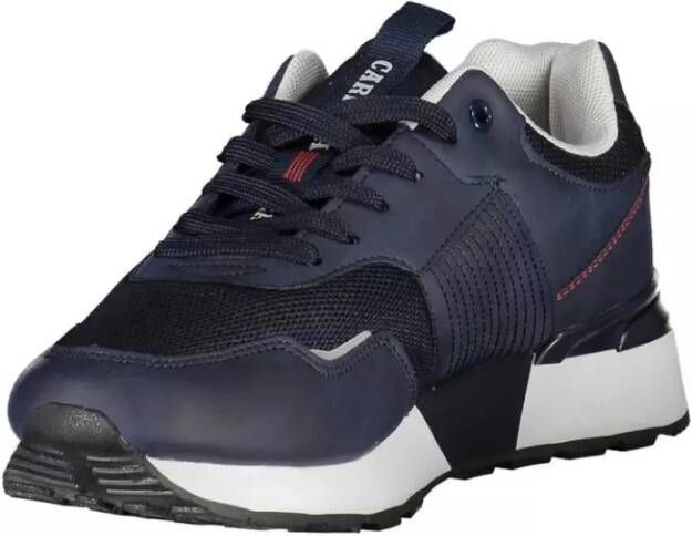 Carrera Blauwe Polyester Sneaker met Veters en Logo Blue Heren