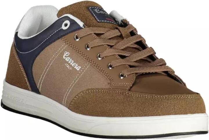 Carrera Bruine Polyester Sneaker met Contrasterende Details Bruin Heren