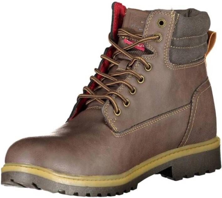 Carrera Bruine Polyesterlaars met Contrasterende Details