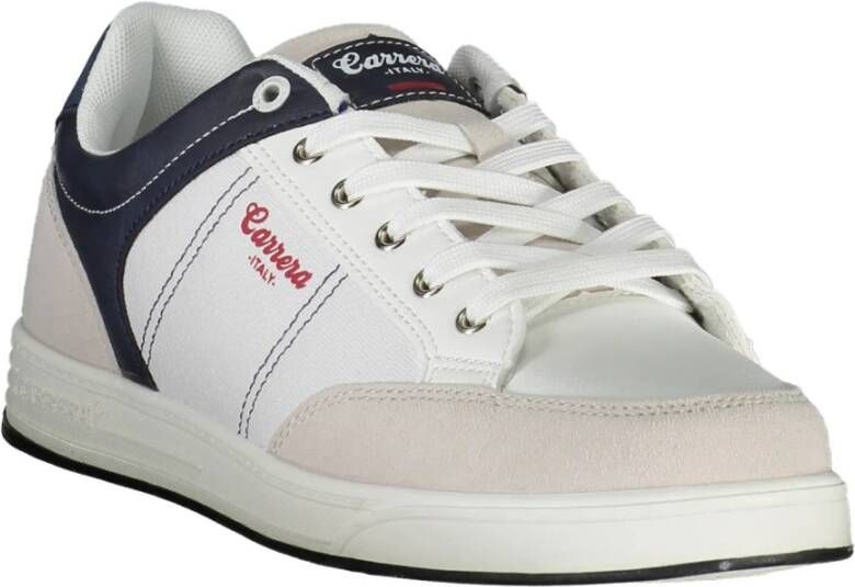 Carrera Sportieve witte vetersneakers met contrastdetails Multicolor Heren