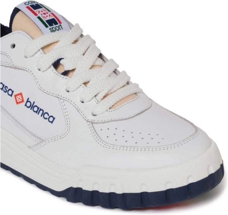 Casablanca Blauwe Lage Top Sneakers White Dames