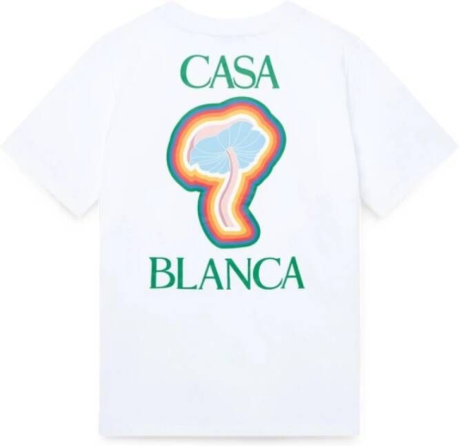 Casablanca Regenboog Paddestoel T-Shirt Wit