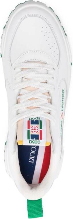 Casablanca Witte Groene Sneakers Stijlvol Comfortabel Elegant White Heren